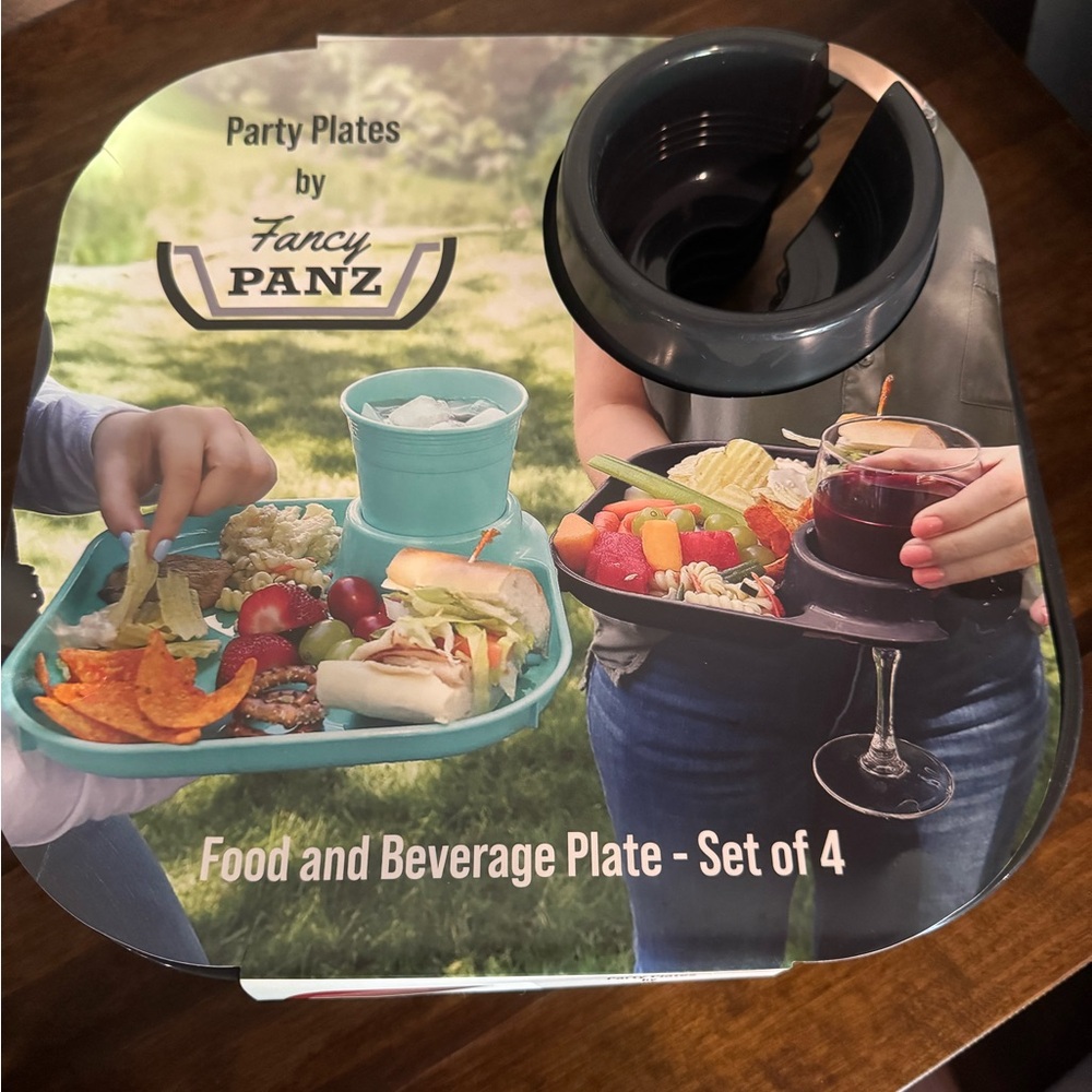 Fancy Panz Food and Beverage Plate Set